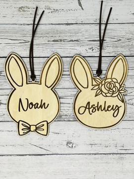 Easter Bunny Head Name Tag